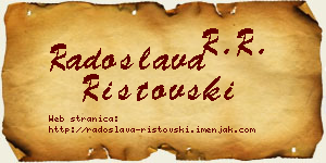 Radoslava Ristovski vizit kartica